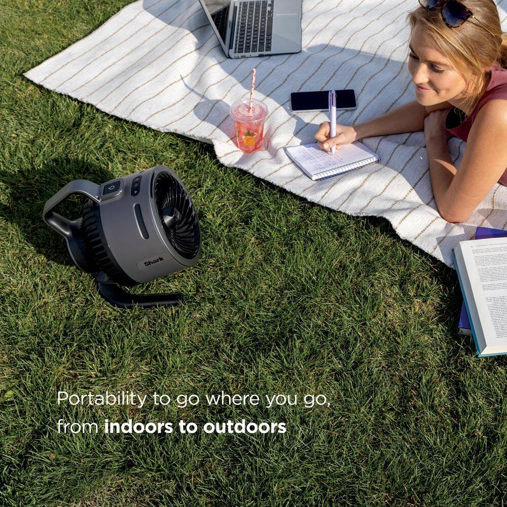 Shark FA052 FlexBreeze HydroGo 8.4 in. 5-Fan Speeds Personal Misting Portable Fan in Dark Grey8