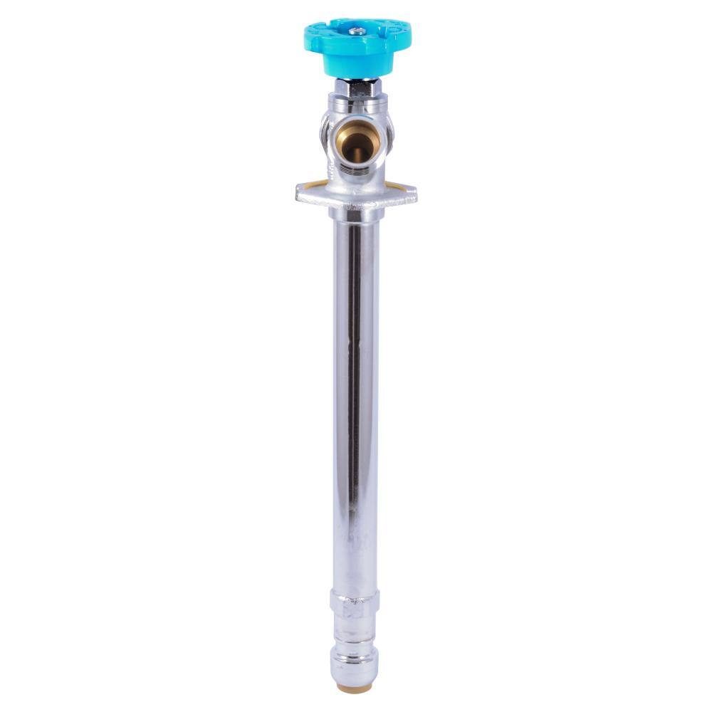 SharkBite 24628LF 1 2 in. Push-to-Connect x 3 4 in. MHT x 8 in. Brass Anti-Siphon Frost Free Sillcock Valve3