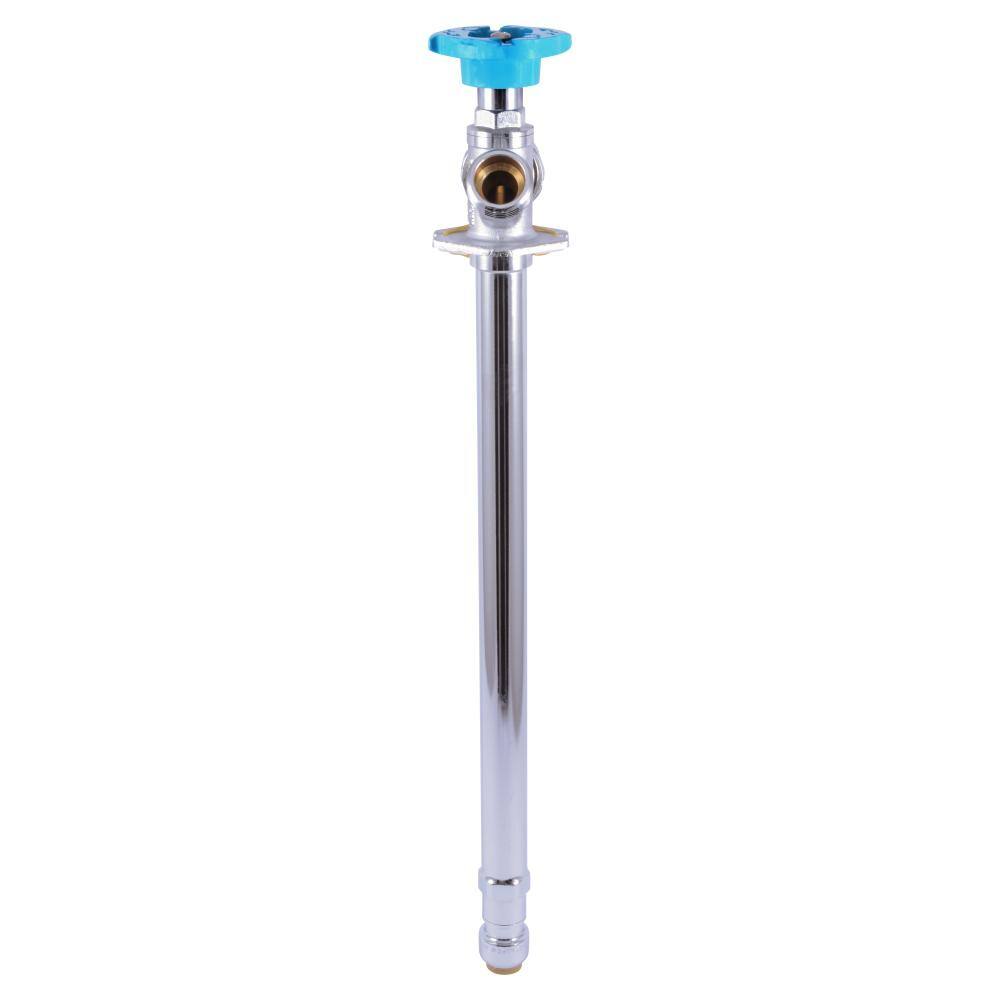 SharkBite 24636LF 1 2 in. Push-to-Connect x 3 4 in. MHT x 12 in. Brass Anti-Siphon Frost Free Sillcock Valve`
