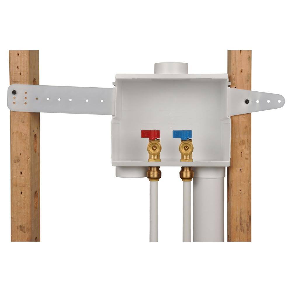 SharkBite 24763 1 2 in. Push-to-Connect x 3 4 in. MHT Brass Washing Machine Outlet Box0