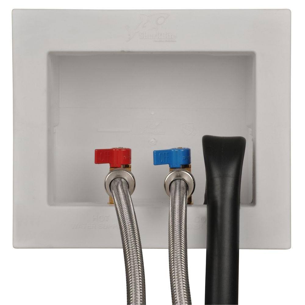 SharkBite 24763 1 2 in. Push-to-Connect x 3 4 in. MHT Brass Washing Machine Outlet Box11