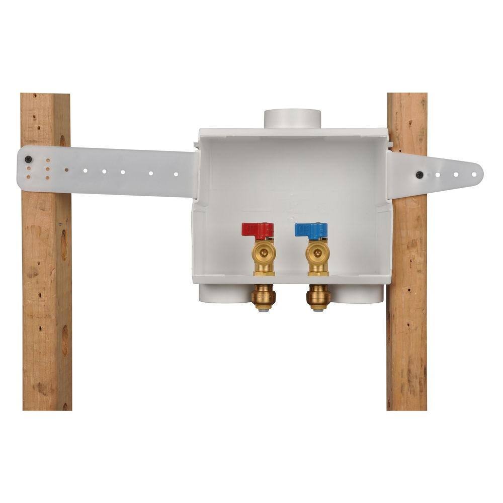 SharkBite 24763 1 2 in. Push-to-Connect x 3 4 in. MHT Brass Washing Machine Outlet Box5
