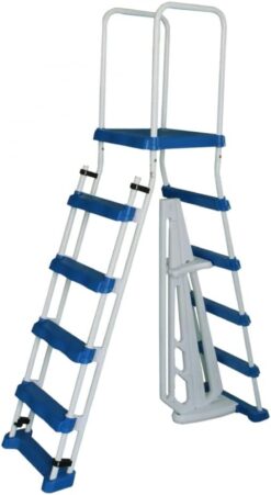 Swimline 87950/87952L Ground Pool Entry Ladder, 52", White/Blue