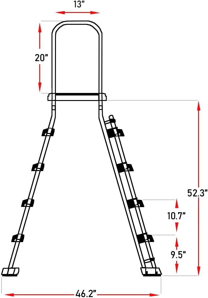 Swimline 87950 87952L Ground Pool Entry Ladder, 52, White Blue1