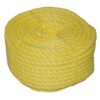 T.W. Evans Cordage 31-066 3/4 in. x 100 ft. Twisted Polypro Rope Coilette in Yellow