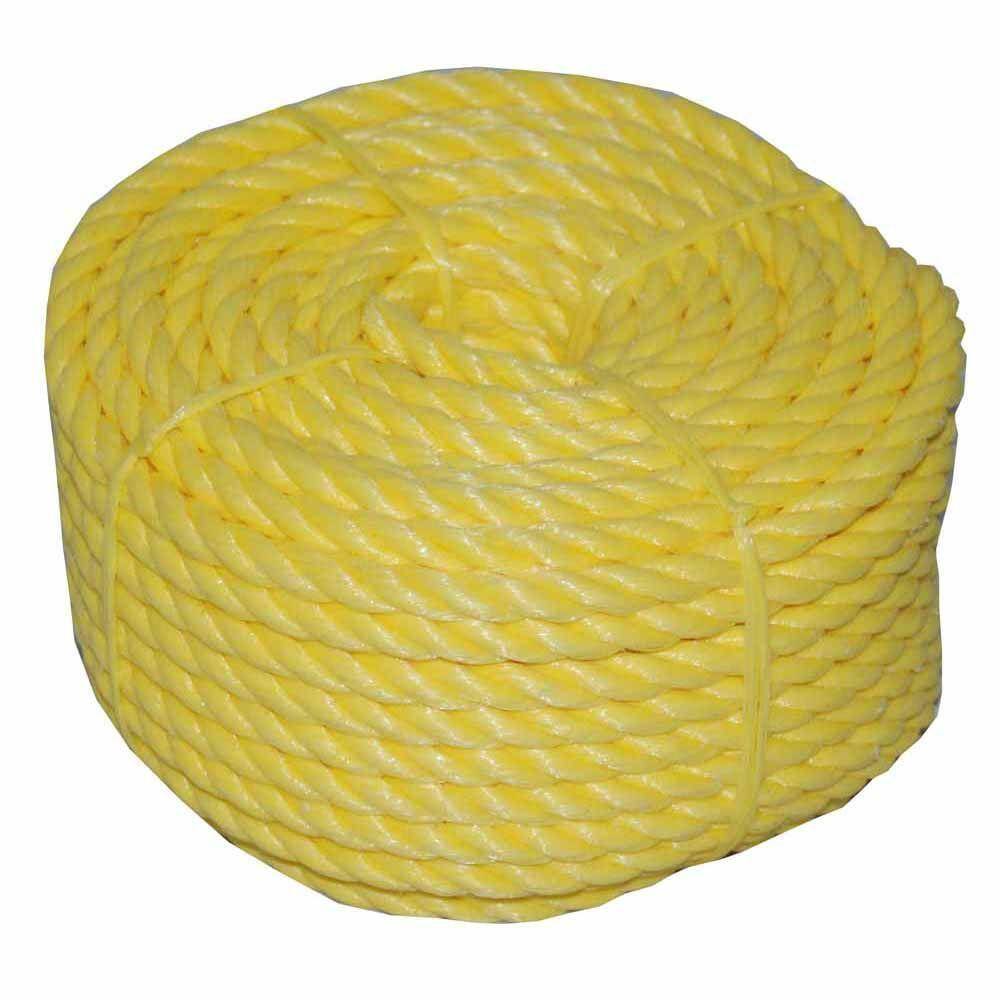 T.W. Evans Cordage 31-066 3 4 in. x 100 ft. Twisted Polypro Rope Coilette in Yellow T.W. Evans Cordage 31-066 3/4 in. x 100 ft. Twisted Polypro Rope Coilette in Yellow