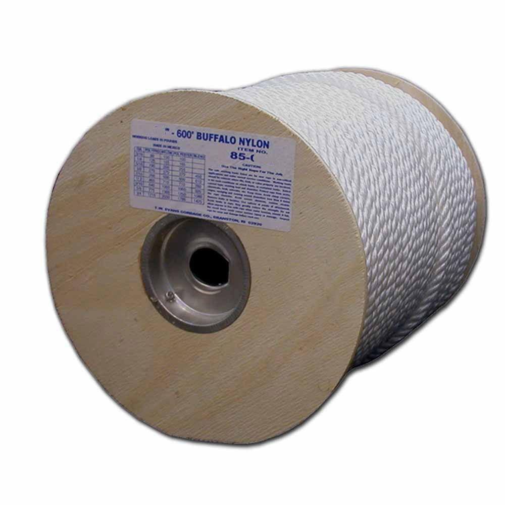 T.W. Evans Cordage 85-065 3 8 in. x 600 ft. Twisted Nylon Rope T.W. Evans Cordage 85-065 3/8 in. x 600 ft. Twisted Nylon Rope