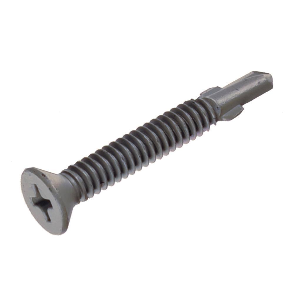 Teks 21386 12 x 2-3 4 in. Plymetal Zinc-Plated Steel Flat-Head Phillips Self-Tapping Screws with Wings (200-Pack)2