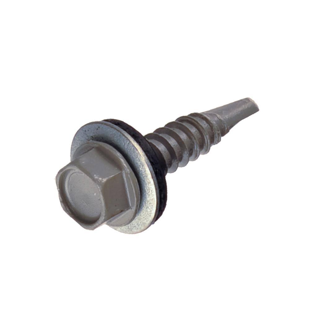 Teks 21418 #12 x 1 in. External Hex Washer Head Drill Point Corrosion Resistant Sheet Metal Roofing Screws (400-Pack)1