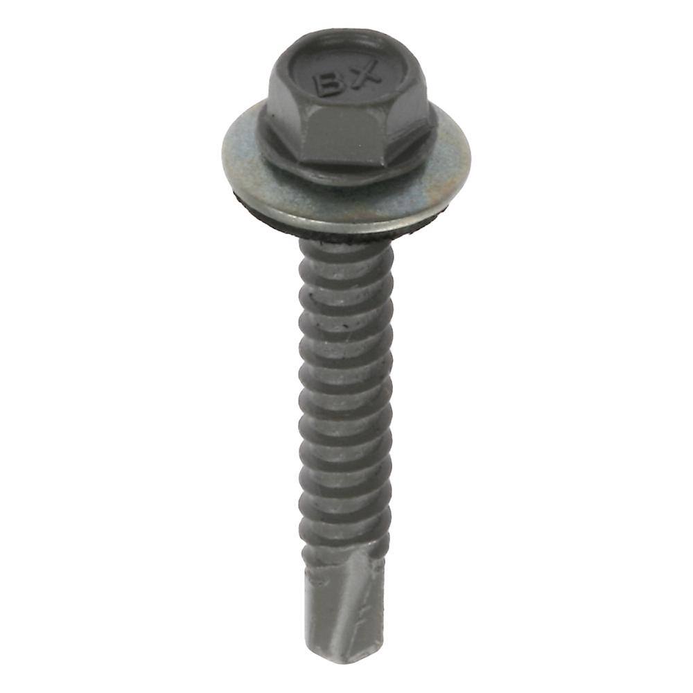 Teks 21418 #12 x 1 in. External Hex Washer Head Drill Point Corrosion Resistant Sheet Metal Roofing Screws (400-Pack)2