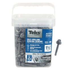 Teks 21422 #12 x 1-1/2 in. External Hex Drive Washer Head Roofing Screws (300-Pack)