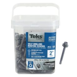 Teks 21427 #12-14 x 2 in. External Hex Washer Head Roofing Drill Point Screw (150-Pack)
