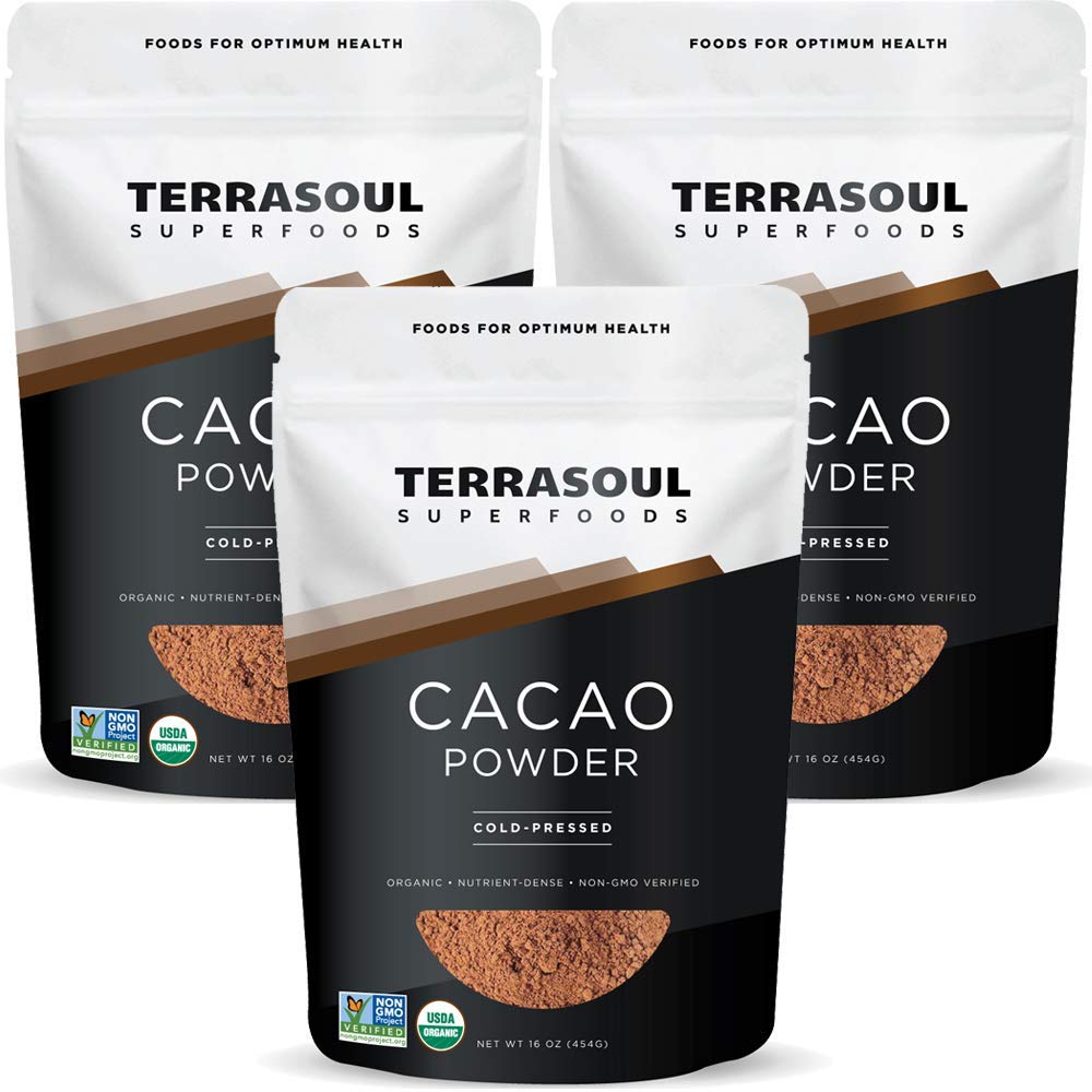Terrasoul Superfoods Organic Cacao Powder, 3 Lbs (3 Pack) - Raw Keto Vegan Terrasoul Superfoods Organic Cacao Powder, 3 Lbs (3 Pack) - Raw Keto Vegan
