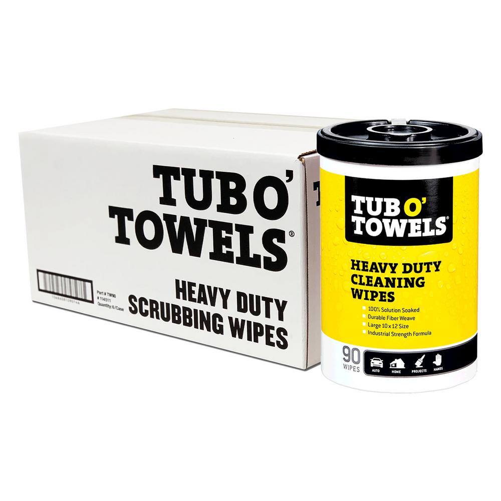 Tub O' Towels TW90 90-Count Citrus Scent Heavy-Duty All-Purpose Wipes (6-Pack)3