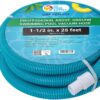 U.S. Pool Supply 1-1/2" x 25 Foot Professional Above Ground Swimming Pool Vacuum Hose with Swivel Cuff - Removable Cuff, Cut to Fit - Compatible with Filter Pumps, Filtration Systems, Chlorinators