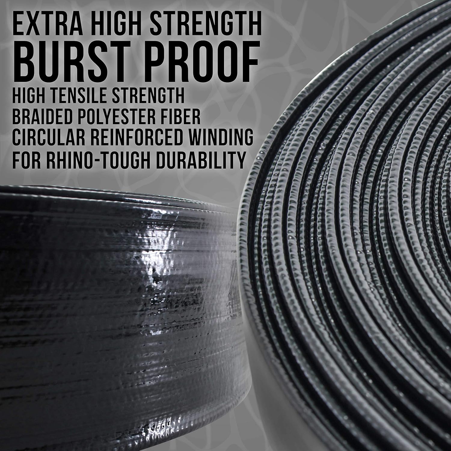 U.S. Pool Supply Pool Backwash Hose 1.5 x 100' - Black Rhino Extra Heavy-Duty Pool Drain Hose, Sump Pump Discharge, Filter Pump Water Drainage, Inground Draining - Lay Flat, Burst Resistant, Clamp5