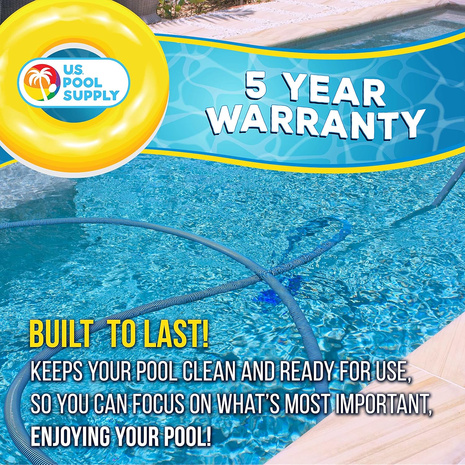 U.S. Pool Supply Pool Vacuum Hose - 1-1 2 x 36' Professional Heavy Duty Pool Hose for Inground, Spiral Wound with Kink-Free Swivel Cuff - Connect to Vacuum Heads, Skimmer, Cleaner, Filter Pump Inlet9