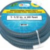 U.S. Pool Supply Pool Vacuum Hose - 1-1/2" x 40' Professional Heavy Duty Pool Hose for Inground, Spiral Wound with Kink-Free Swivel Cuff - Connect to Vacuum Heads, Skimmer, Cleaner, Filter Pump Inlet