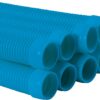 U.S. Pool Supply Pool Vacuum Hose, 8 Piece Pool Hose Set - 40" Teal Flexible Spiral Wound Connector Sections with 1.5" Male & Female Cuff Ends, Replacement Fits Most Inground Automatic Cleaner Brands