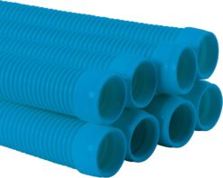 U.S. Pool Supply Pool Vacuum Hose, 8 Piece Pool Hose Set - 40" Teal Flexible Spiral Wound Connector Sections with 1.5" Male & Female Cuff Ends, Replacement Fits Most Inground Automatic Cleaner Brands