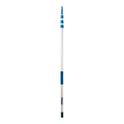 Unger 972980 24 ft. Aluminum Telescoping Pole with Connect and Clean Locking Cone and Quick-Flip Clamps