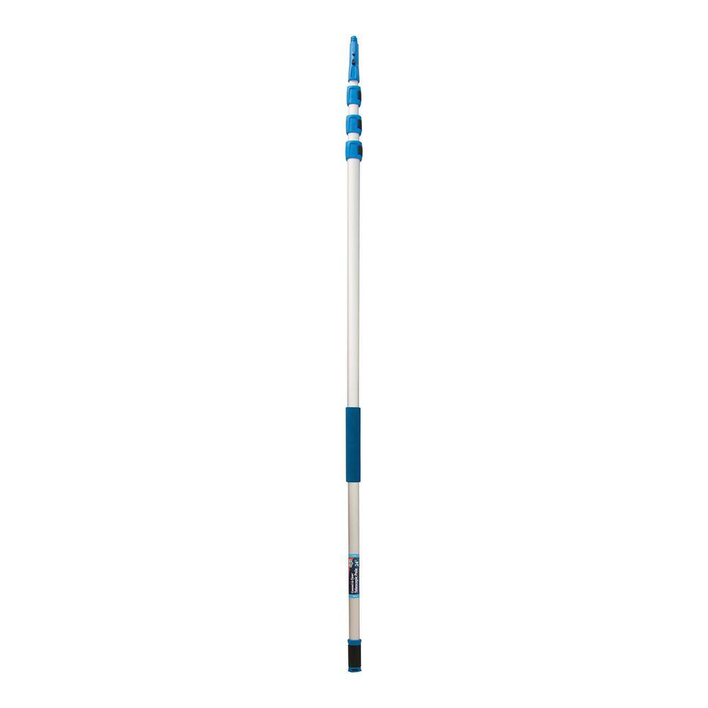Unger 972980 24 ft. Aluminum Telescoping Pole with Connect and Clean Locking Cone and Quick-Flip Clamps Unger 972980 24 ft. Aluminum Telescoping Pole with Connect and Clean Locking Cone and Quick-Flip Clamps