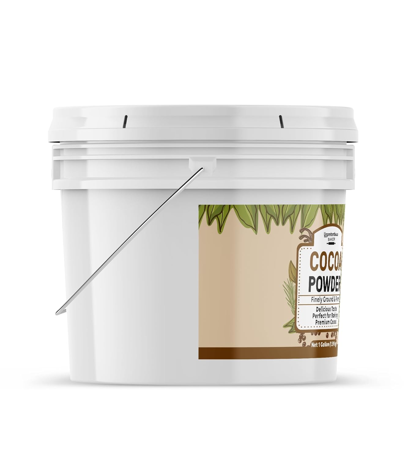 Unpretentious Dutch Cocoa Powder, 1 Gallon Bucket, Brownies, Cookies, Shakes, Food Storage1