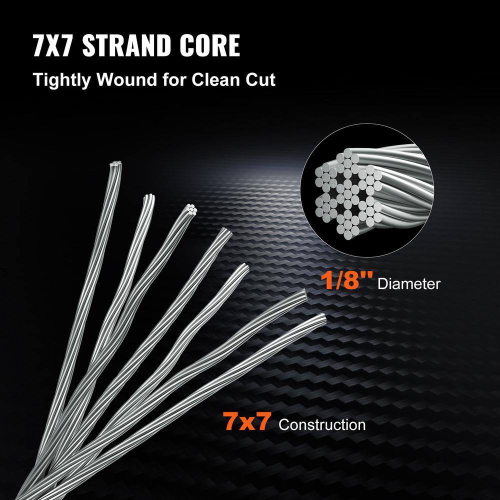 VEVOR 500 ft. x 1 8 in. Cable Railing Kit 1700 lbs. Loading T316 Stainless Steel Wire Rope with 7x7 Strands for Deck Stair3