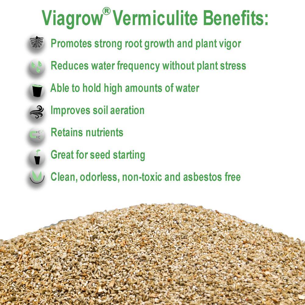 Viagrow VR4 4 cu. ft. 29.9 Gal. 113 l Horticultural Vermiculite Soil Amendment2