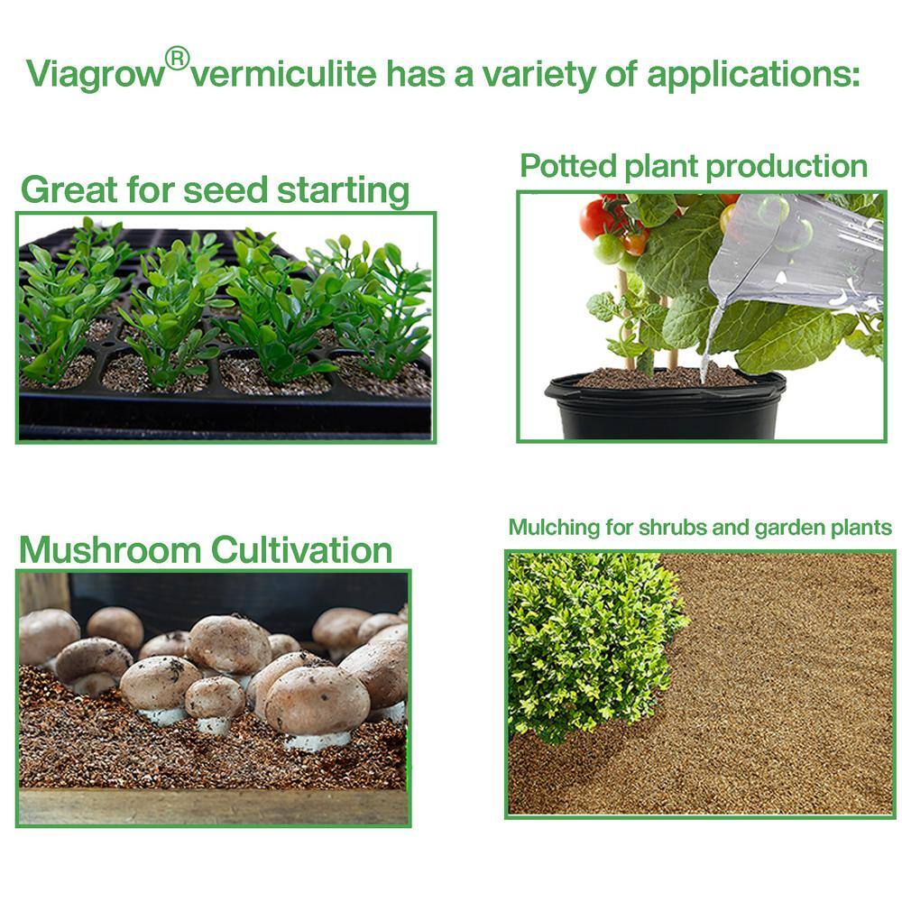 Viagrow VR4 4 cu. ft. 29.9 Gal. 113 l Horticultural Vermiculite Soil Amendment8