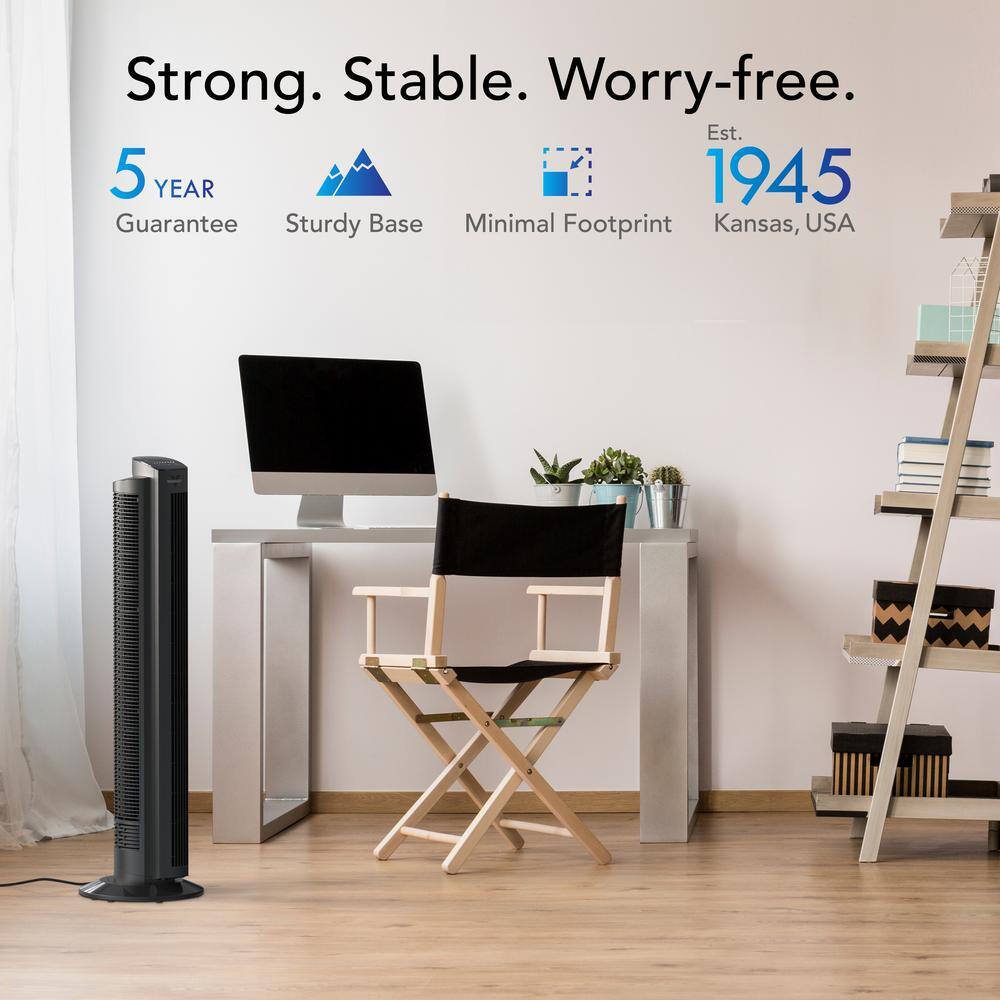 Vornado FA1-0205-06 OZI42 42 in. 5-Speed Tower Fan in Black with Remote Control, Oscillation and Timer6