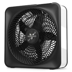Vornado FA1-0240-43 Model 80 17.64 in. Diameter Box Fan in White with Cord Storage, Carry Handle, High Velocity