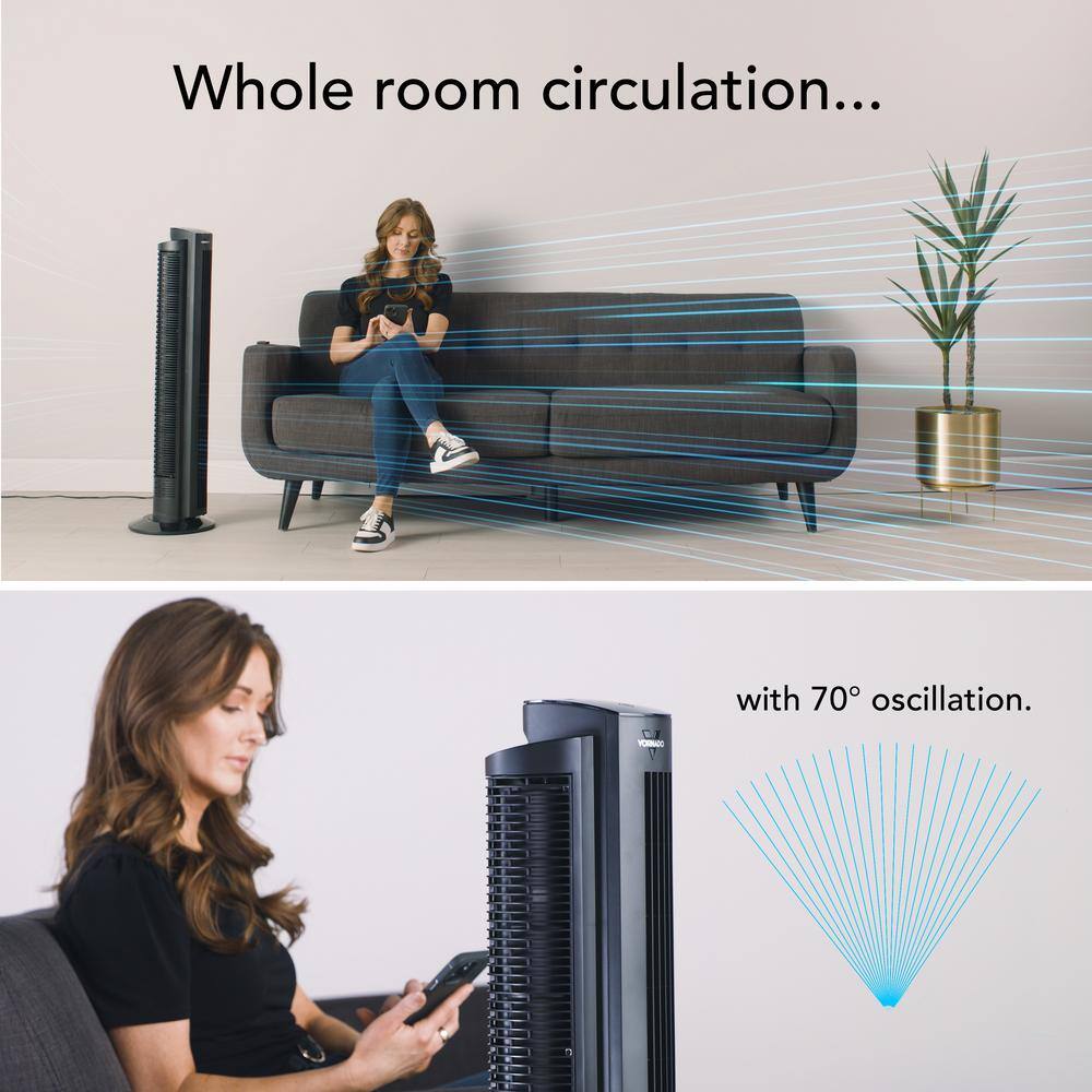 Vornado OZI42DC 42 in. Variable Fan Speeds Tower Fan in Black with 1550 FPM Airflow3