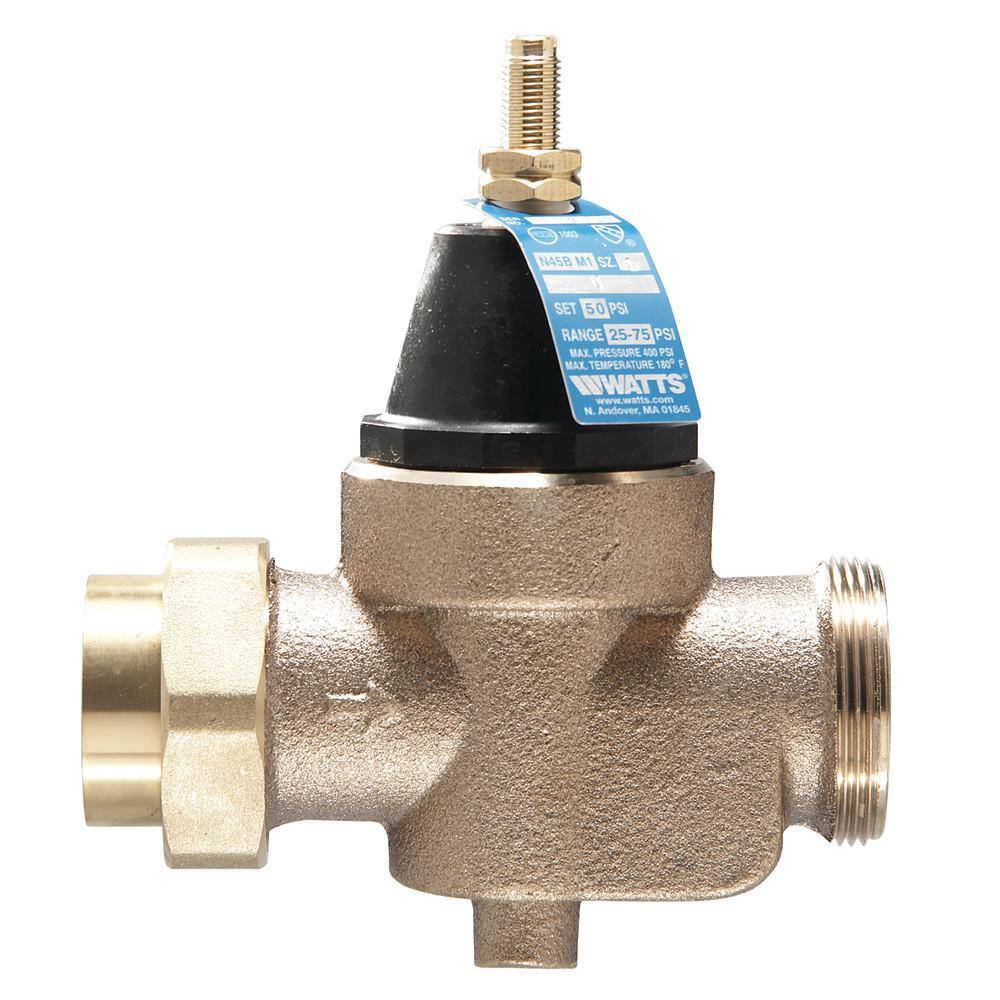 Watts LFN45BU1 M1-1 1 in. Lead-Free Brass FPT x FPT Pressure Reducing Valve Watts LFN45BU1 M1-1 1 in. Lead-Free Brass FPT x FPT Pressure Reducing Valve