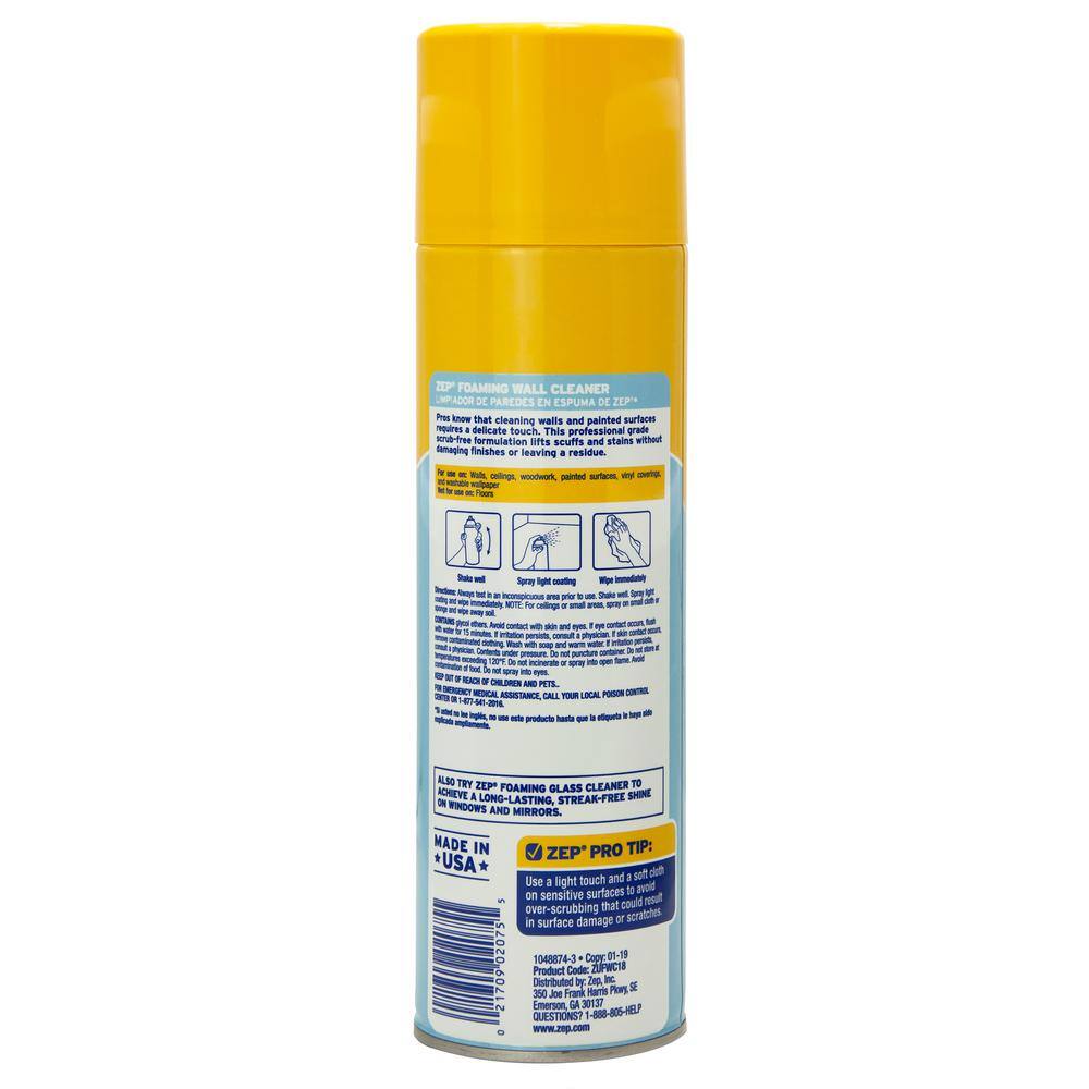 ZEP ZUFWC18 18 oz. Foaming Wall Cleaner (Case of 12)4