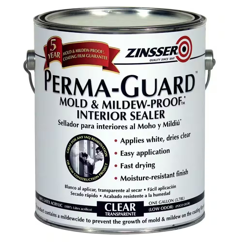 Zinsser 2681 Perma-Guard 1 gal. Clear Acrylic-Based Interior Mold and Mildew-Proof Interior Sealer_11zon Zinsser 2681 Perma-Guard 1 gal. Clear Acrylic-Based Interior Mold and Mildew-Proof Interior Sealer