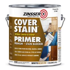 Zinsser 271448 Cover Stain 1 Gallon White Low VOC Classic Oil Based Interior/Exterior Primer and Sealer (2-Pack)