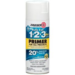 Zinsser 272479 Bulls Eye 1-2-3 Plus 13 oz. White Interior/Exterior Primer Spray (6-Pack)