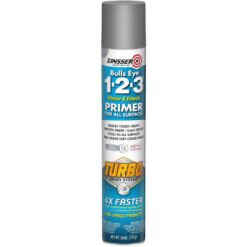 Zinsser 343748 Bulls Eye 1-2-3 26 oz. Turbo Gray Interior/Exterior Primer Spray (6-Pack)