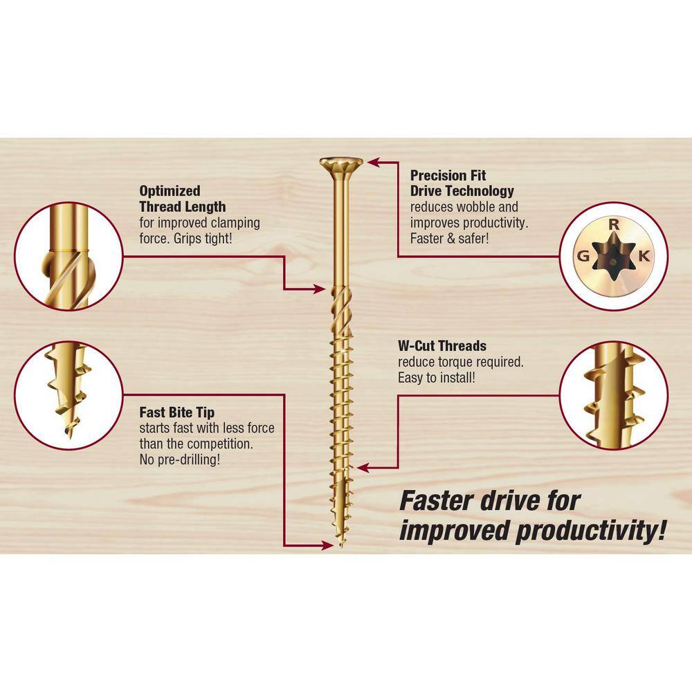 c 01095 #9 x 1-1 2 in. Star Drive Round Head R4 Multi-Purpose Framing and Decking Screws (820-Pack)13