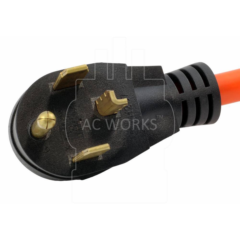 AC WORKS S1430620-012 10 3 STW 1 ft. 14-30P 30 Amp 4-Prong Dryer Plug to 6-15 20R 20 Amp 250-Volt T Blade Connector12