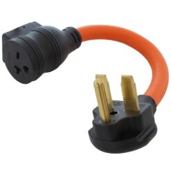 AC WORKS S630CB620 1.5 ft. 30 Amp 3-Prong 6-30P Commercial HVAC Plug to 6-15 20 Outlet with 20 Amp Breaker
