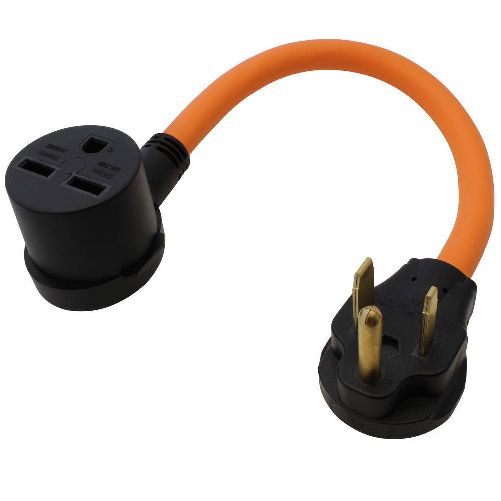 AC WORKS S650630-018 1.5 ft. 6-50P Welder Plug to 6-30R 3-Prong 30 Amp 250-Volt Commerical HVAC Female Adapter AC WORKS S650630-018 1.5 ft. 6-50P Welder Plug to 6-30R 3-Prong 30 Amp 250-Volt Commerical HVAC Female Adapter