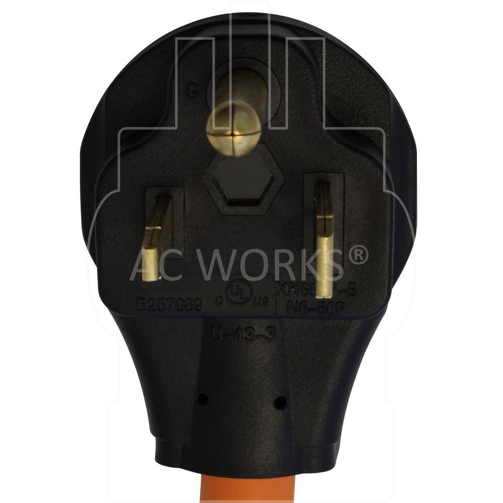 AC WORKS S650630-018 1.5 ft. 6-50P Welder Plug to 6-30R 3-Prong 30 Amp 250-Volt Commerical HVAC Female Adapter2