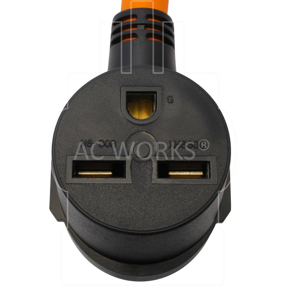 AC WORKS S650630-018 1.5 ft. 6-50P Welder Plug to 6-30R 3-Prong 30 Amp 250-Volt Commerical HVAC Female Adapter4