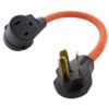 AC WORKS WD1030650-018 10/3 STW 1.5 ft. Welder Adapter Cord 3-Prong 10-30P Dryer Plug to 6-50R Welder Outlet