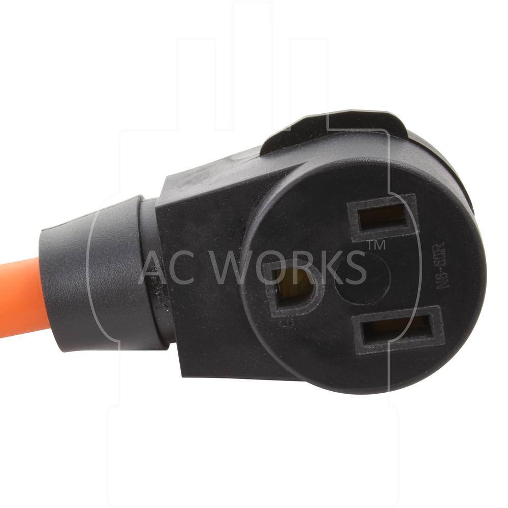 AC WORKS WD1030650-018 10 3 STW 1.5 ft. Welder Adapter Cord 3-Prong 10-30P Dryer Plug to 6-50R Welder Outlet11