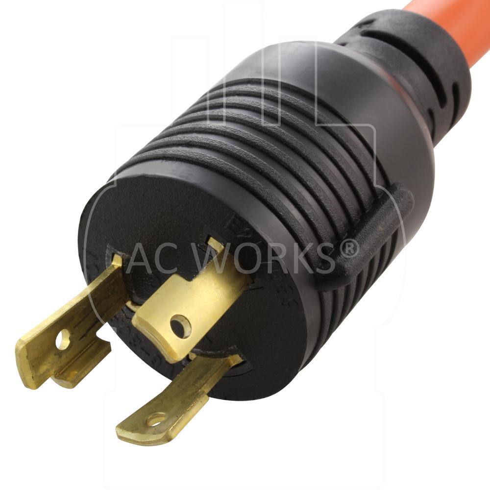 AC WORKS WDL630650-018 AC Connectors 1.5 ft. L6-30P 30 Amp 250-Volt Locking Plug to 6-50 Welder Connector2