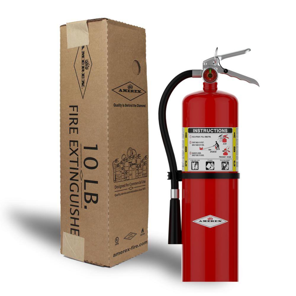 AMEREX B456 4-A 80-B C 10 lbs. ABC Dry Chemical Fire Extinguisher AMEREX B456 4-A:80-B:C 10 lbs. ABC Dry Chemical Fire Extinguisher