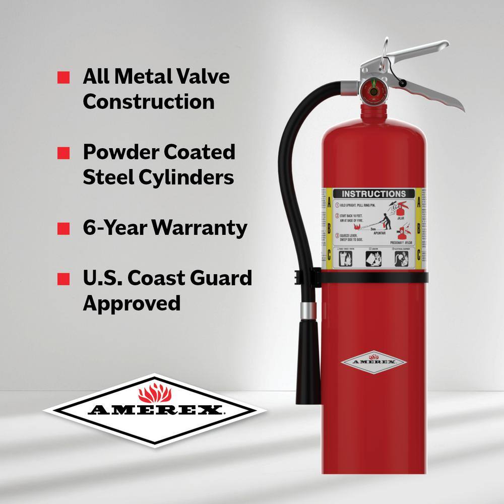 AMEREX B456 4-A 80-B C 10 lbs. ABC Dry Chemical Fire Extinguisher6